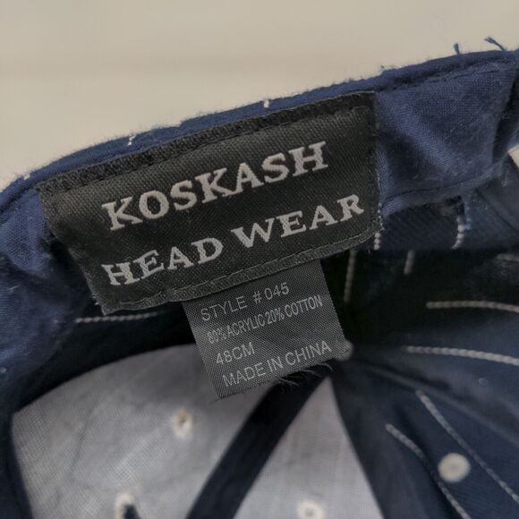 Koskash Headwear Men's Strapback Hat Blue White Size 48CM Embroidered Las Vegas - Picture 11 of 11